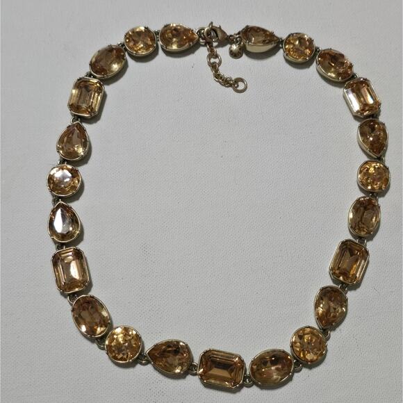 J. Crew Champagne and Antique Gold Brulee Necklace - Picture 1 of 10